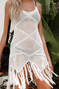 Tassel Openwork Spaghetti Strap Cover Up Dress